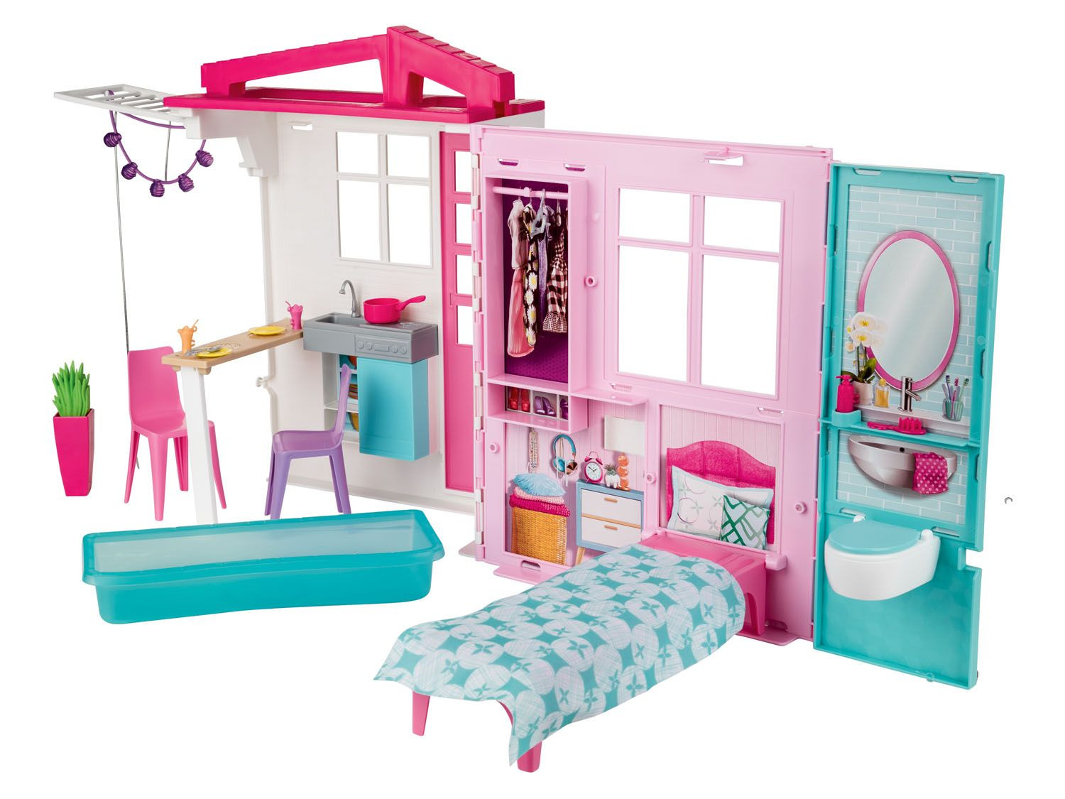 registreren compileren diagonaal Barbie Vakantiehuis, incl. meubels en pop | Lidl.be