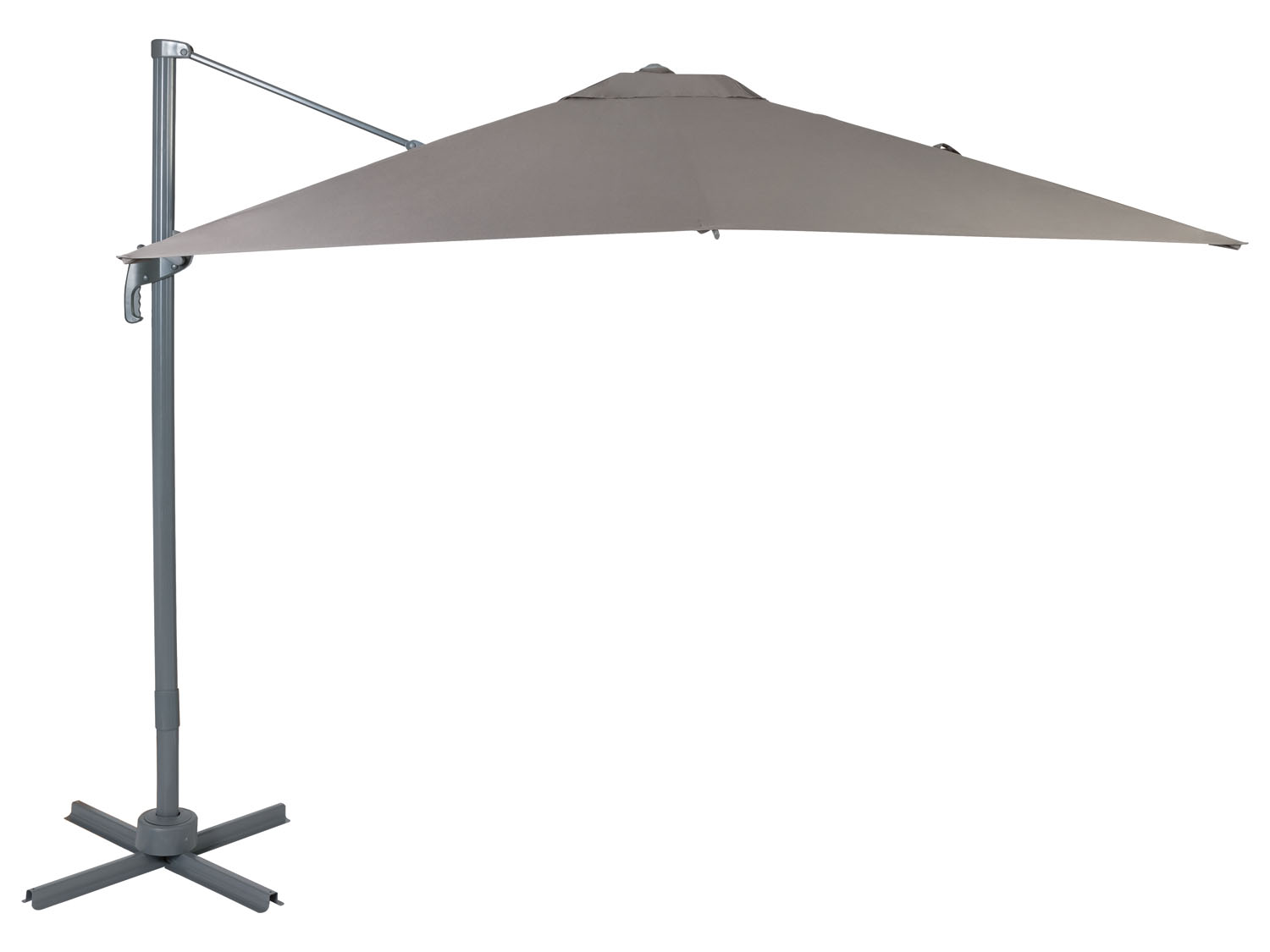 Zwevende parasol 2,5 x 2,5 m grijs LIVARNO home