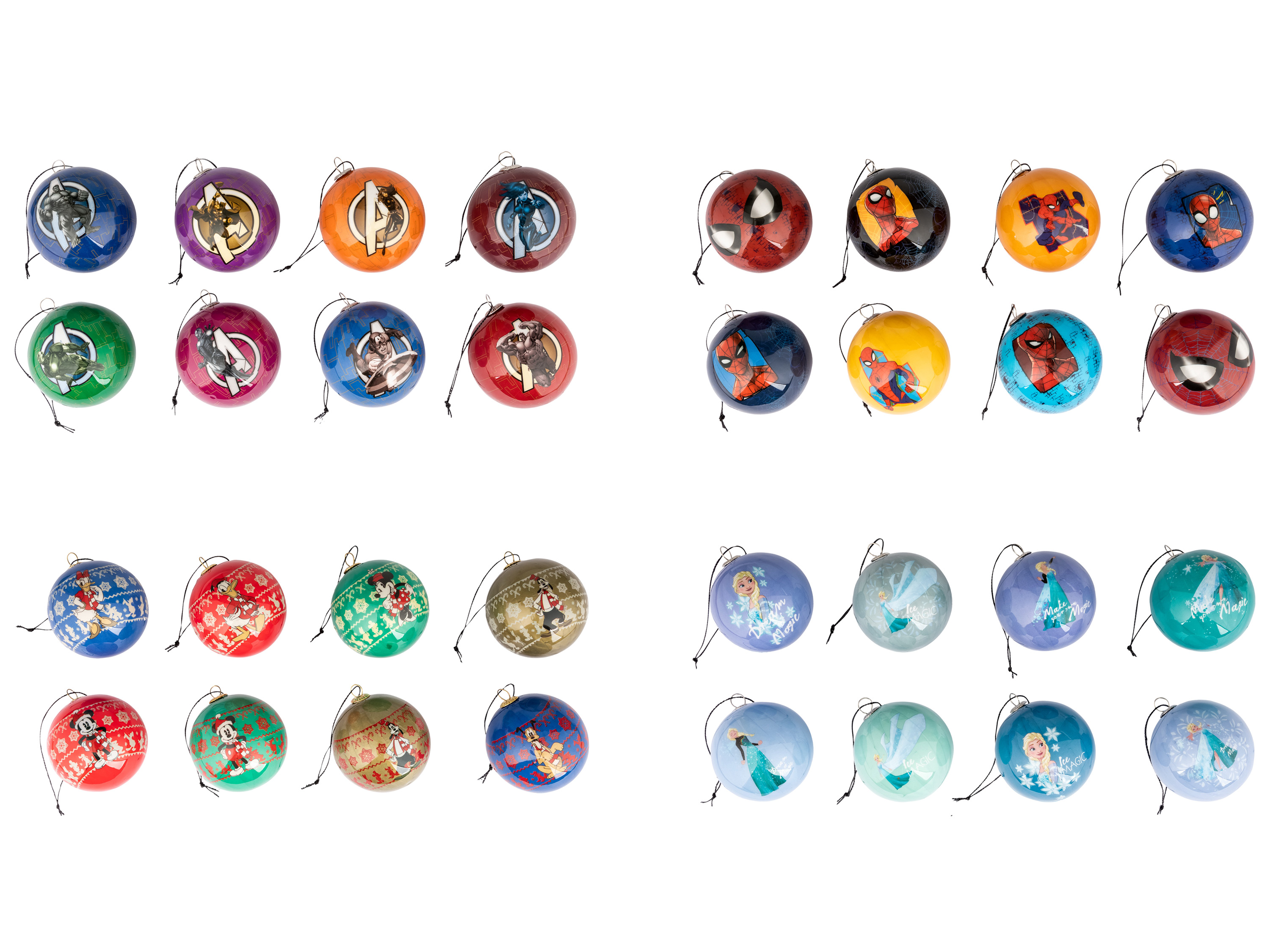 DISNEY Kerstballenset, 8 stuks