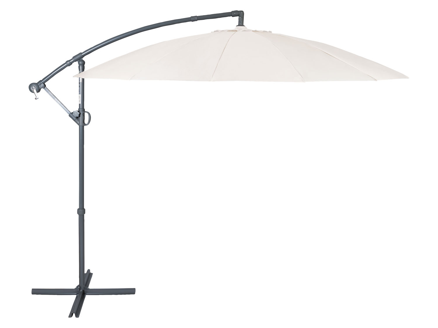 Zwevende parasol Ø 3 m crème LIVARNO home