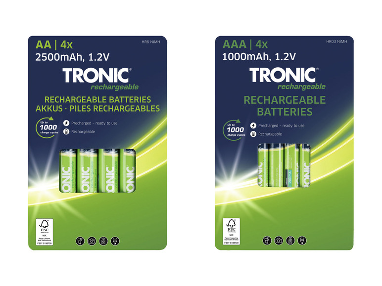 Tronic Piles Rechargeables Tronic Lidl Be