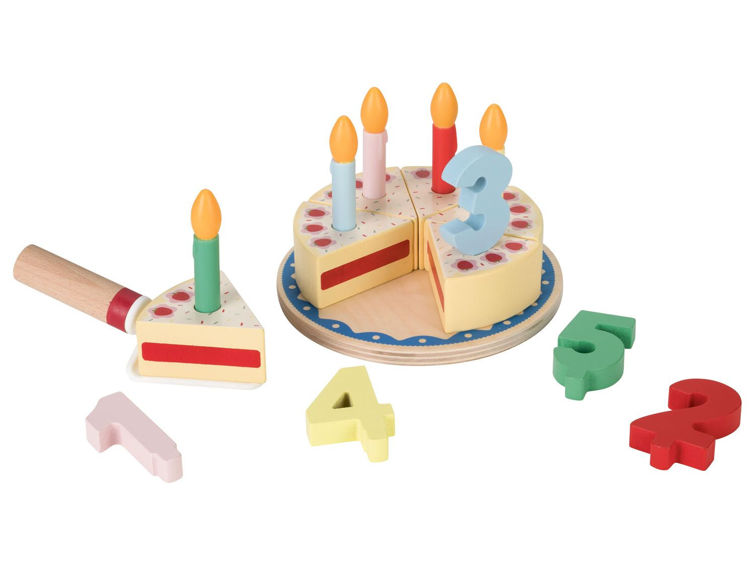 Playtive Gateau D Anniversaire 18 Pieces Avec Serveur De Gateau Lidl Be