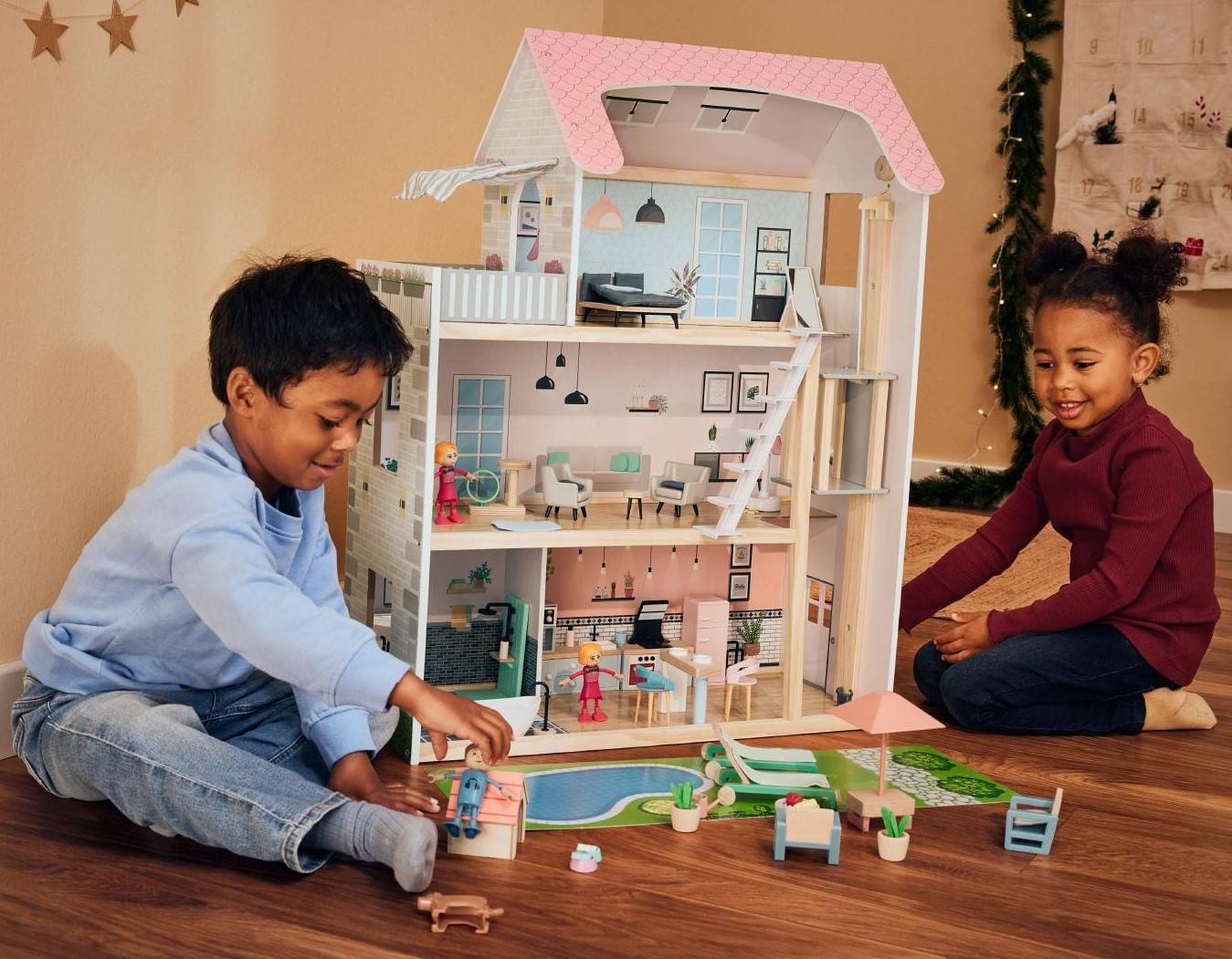 Playtive Set de légumes en bois, 16 pièces, avec velcro